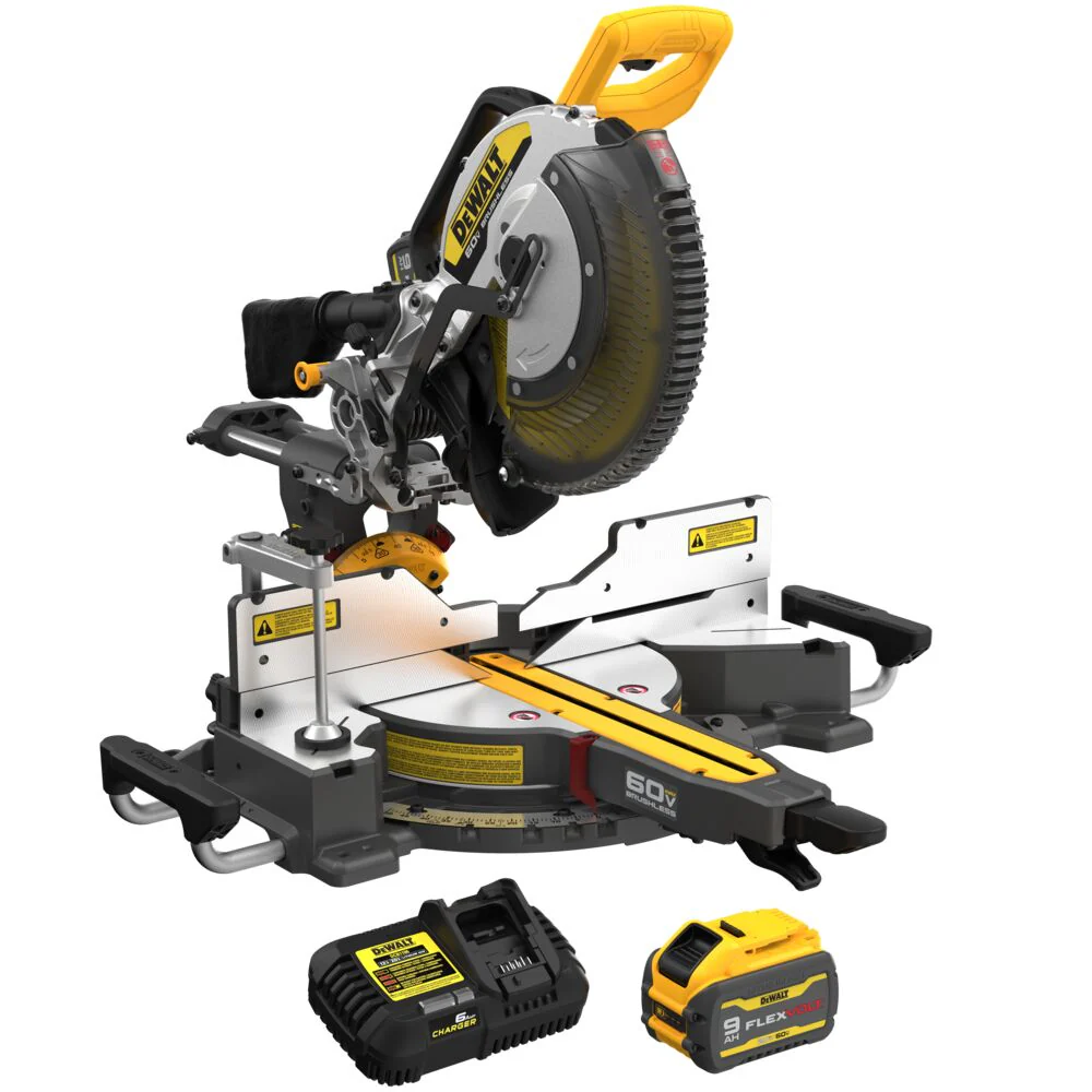 DeWALT DCS781X1 60V 12 MAX Brushless Li-Ion Double Bevel Sliding Miter Saw
