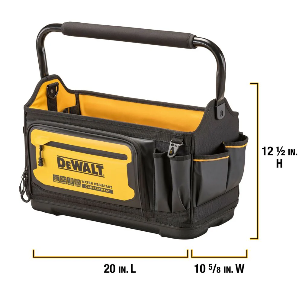 DeWALT DWST560106 20 PRO Durable Water Resistant Tool Tote