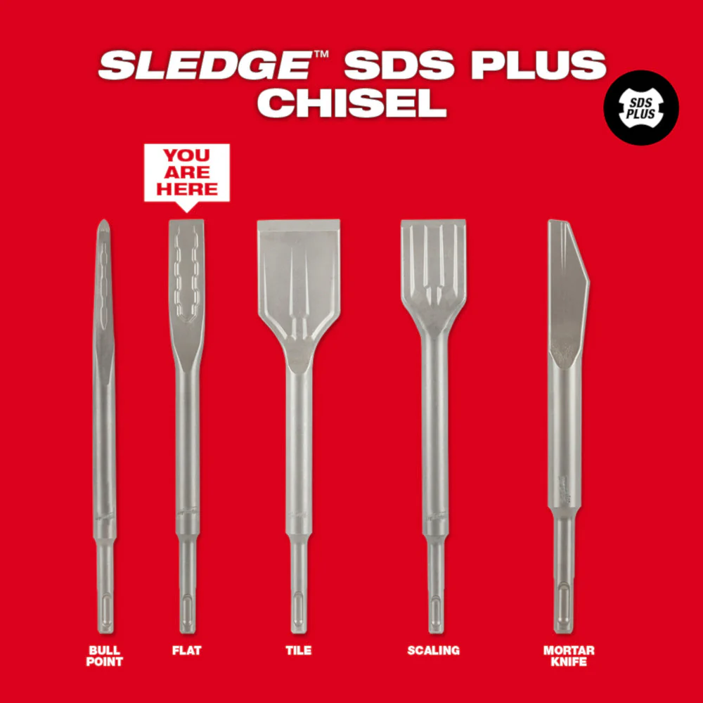 Milwaukee 48-20-7498-B SDS PLUS 4 Cutter MX4 Bit w/ Chisel Bundle Kit - 5 PC