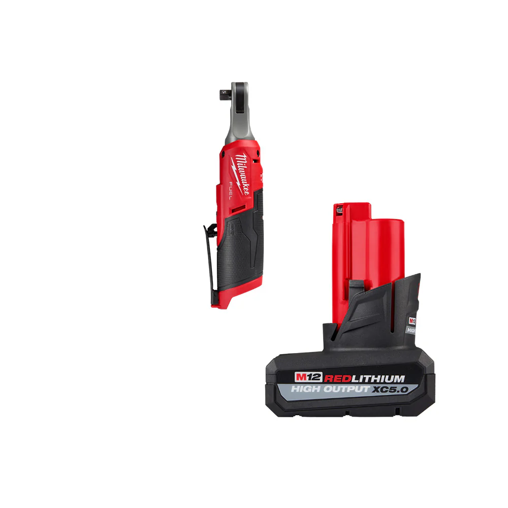 Milwaukee 2567-20x5HO M12 FUEL 12V 3/8 High Speed Ratchet w/ 5AH Battery