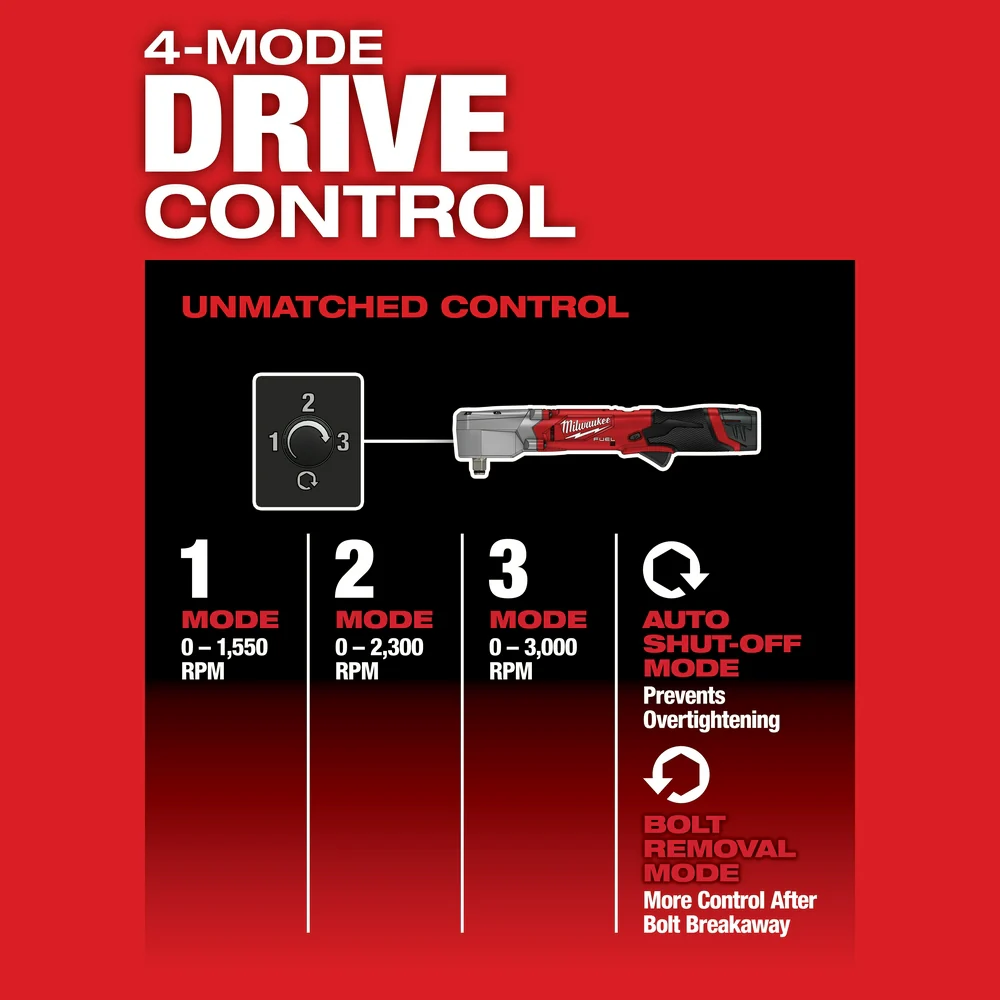 Milwaukee 2465-80 M12 FUEL 12V 3/8 Torque Wrench w/ ONE-KEY - Bare Tool - Recon