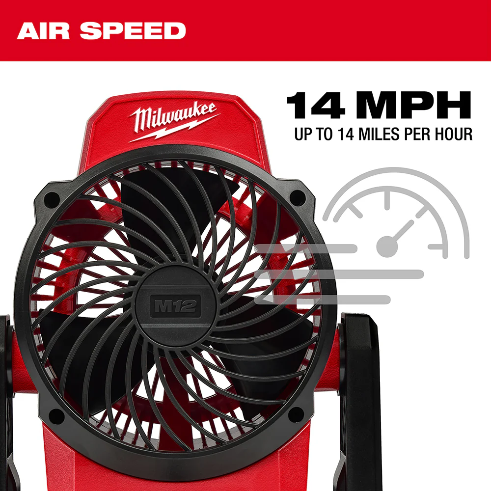 Milwaukee 0820-80 M12 12V Brushless Mounting Fan - Recon - Bare Tool