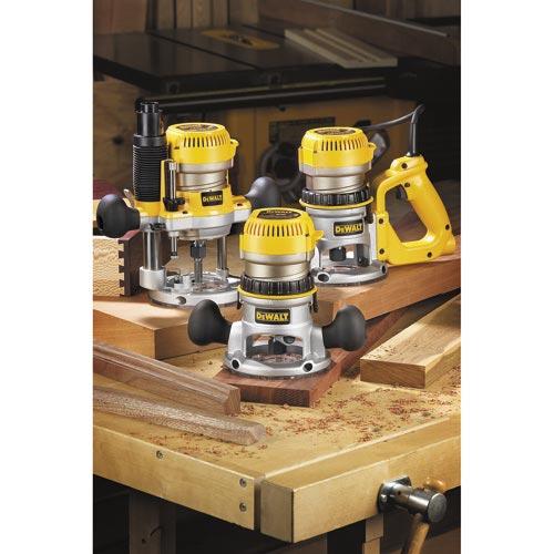 DeWALT DW618B3 2.25HP D-Handle Plunge Fixed Base Router Tool Kit - DW618