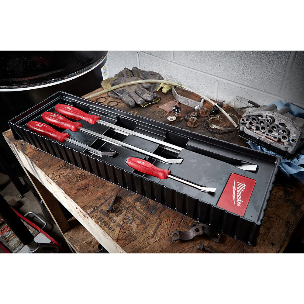 Milwaukee 48-22-9214 4-Piece I-Beam All-Metal Core Hammer Ready Pry Bar Set