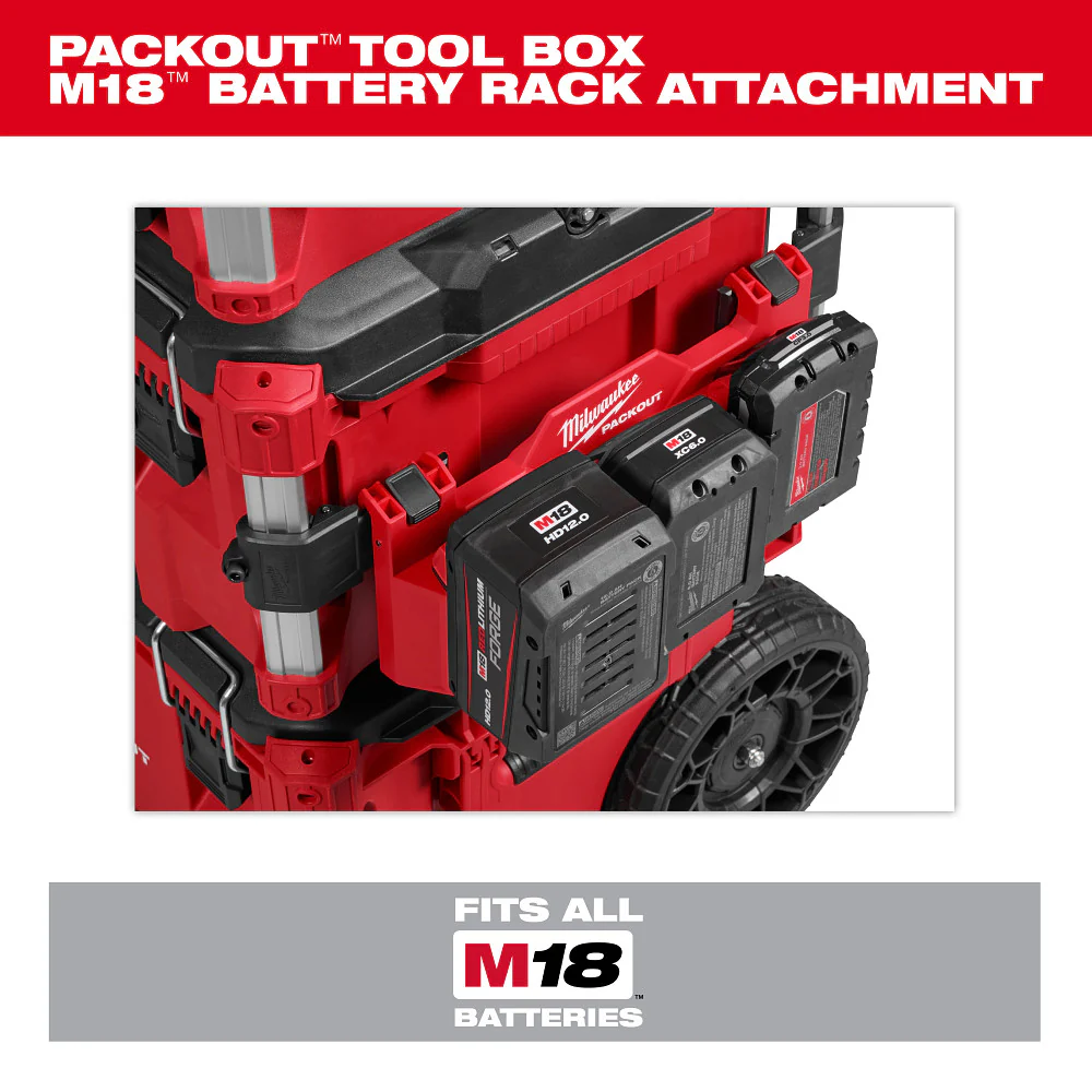 Milwaukee 48-22-8603 PACKOUT Tool Box M18 Battery Rack Attachment