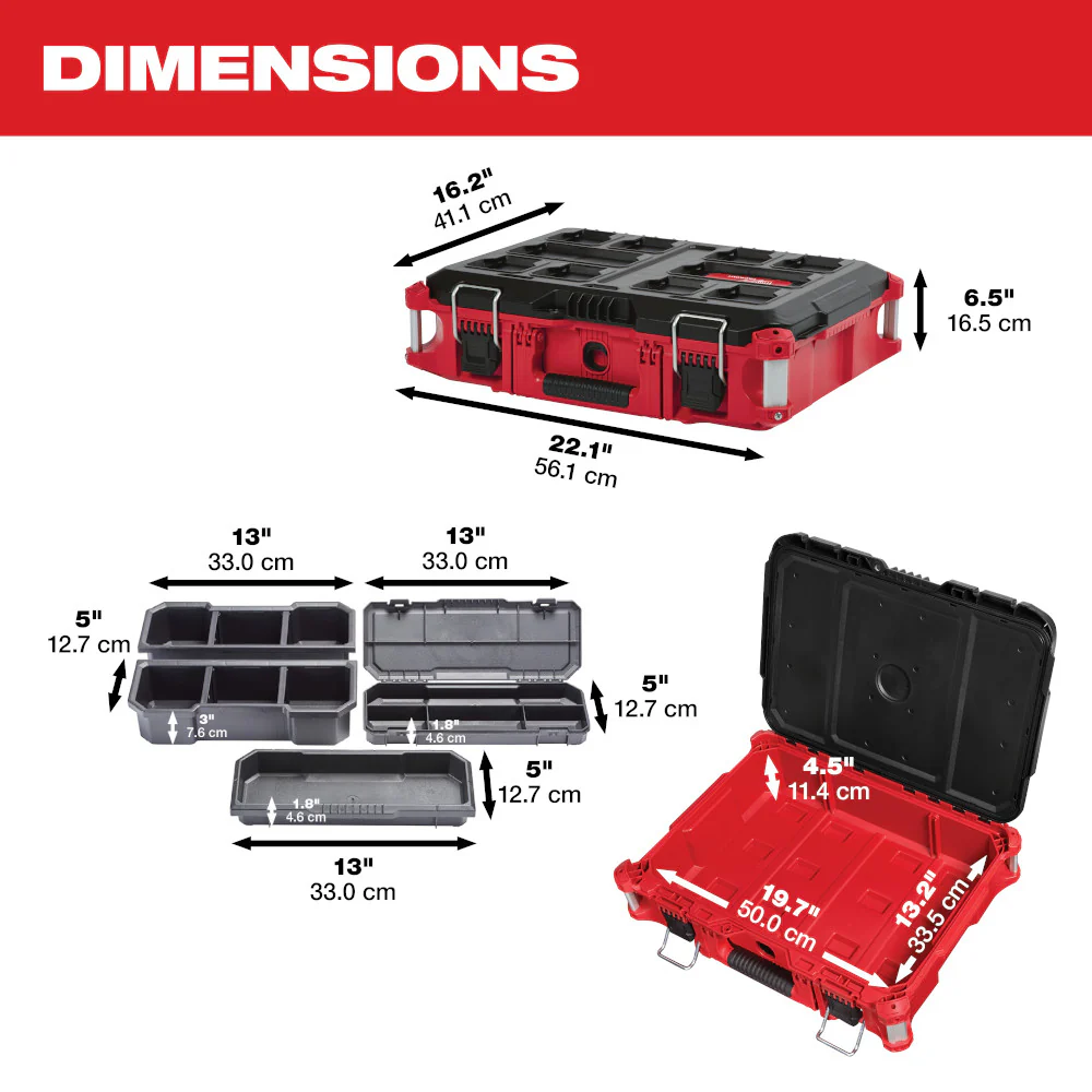 Milwaukee 48-22-84KIT4 PACKOUT 4 Piece Rolling Tool Box Bundle