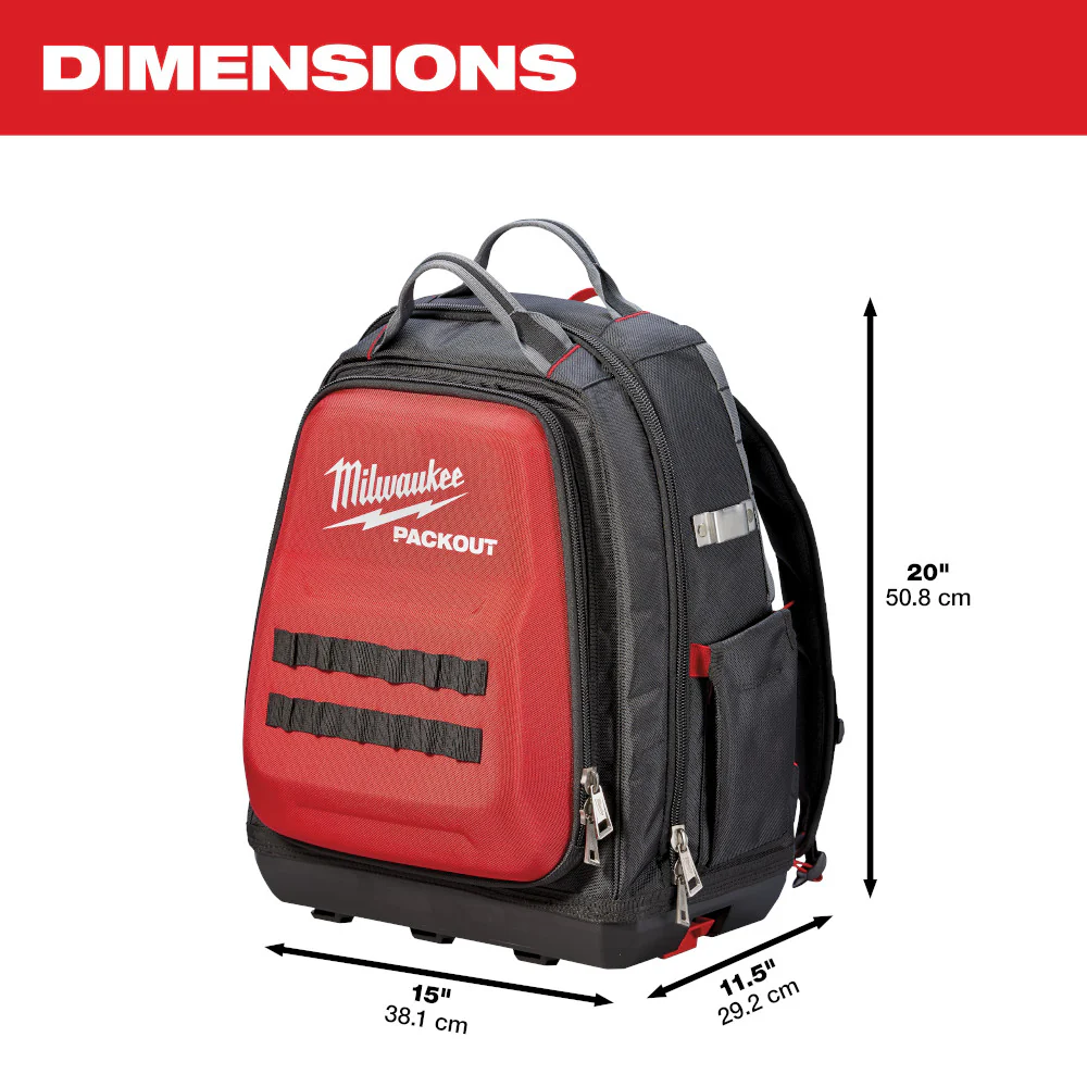 Milwaukee 48-22-8301 48-Pocket Tear-Resistant PACKOUT Modular Storage Backpack