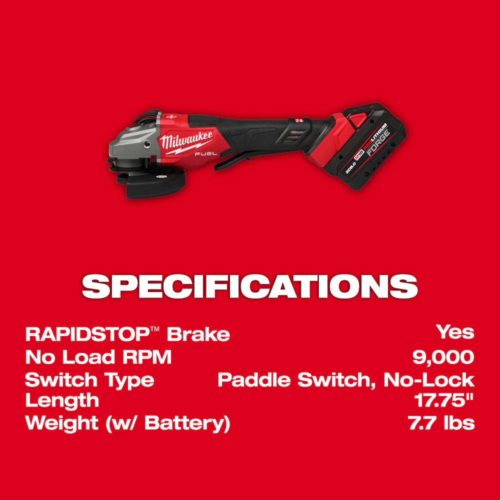 Milwaukee 3670-22 M18 FUEL 18V 4-1/2-6 Braking Grinder Paddle Switch Kit
