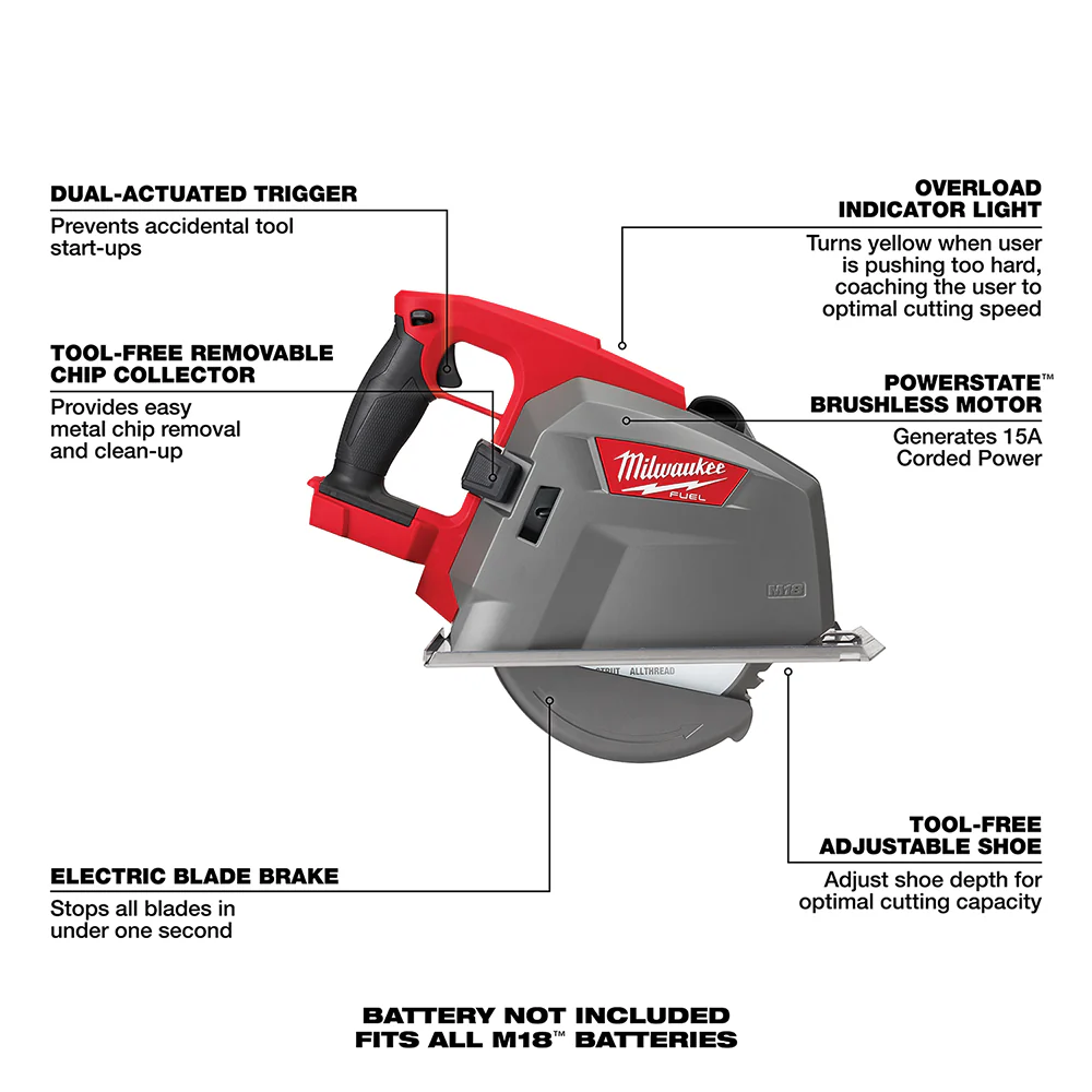 Milwaukee 2982-80 M18 FUEL 18V  8 Metal Cutting Circular Saw - Bare Tool. Recon
