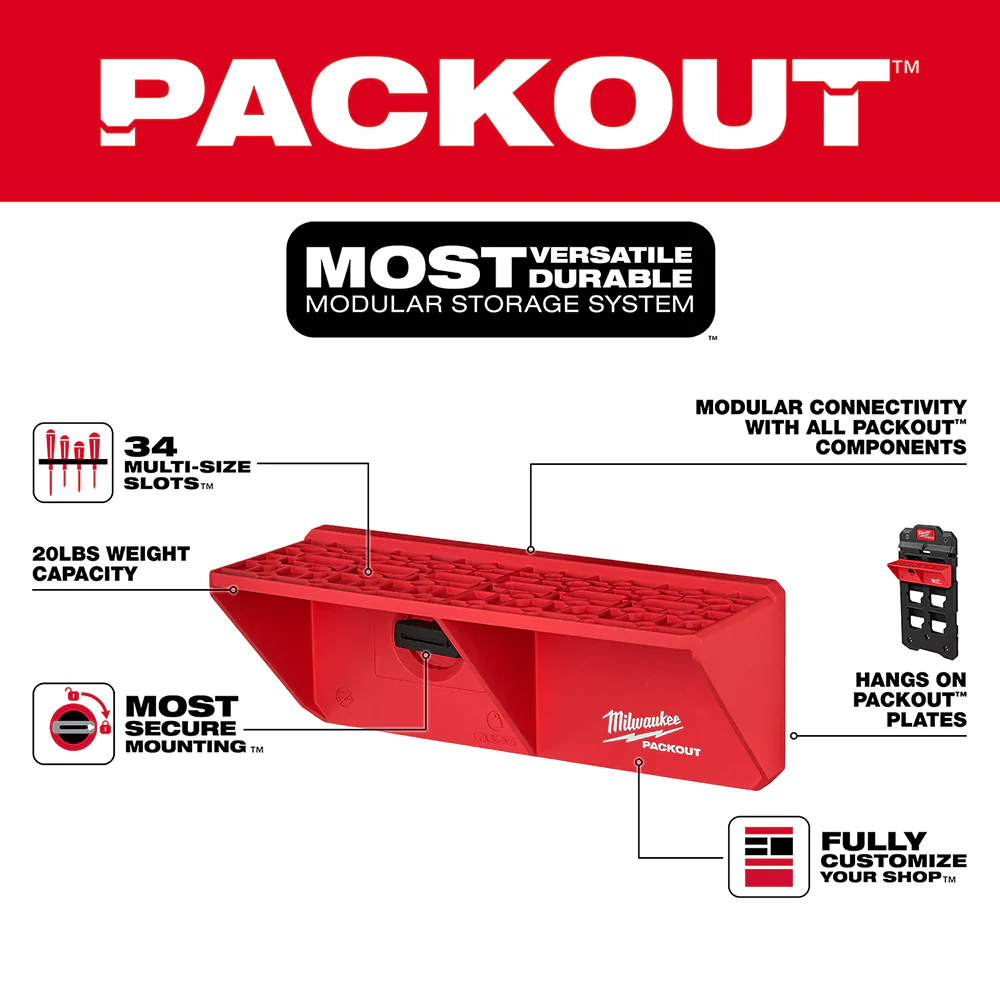 Milwaukee 48-22-8341 PACKOUT Reinforced Screwdriver Rack