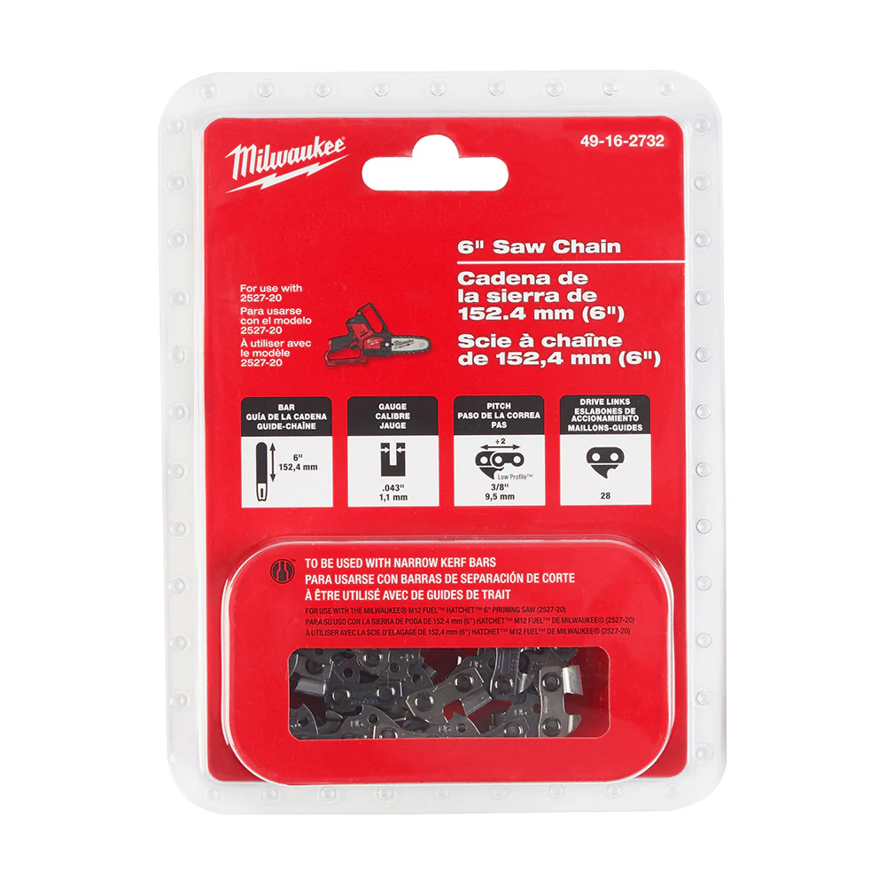 Milwaukee 49-16-2732 6 Saw Chain for M12 FUEL HATCHET 6 Pruning Saw