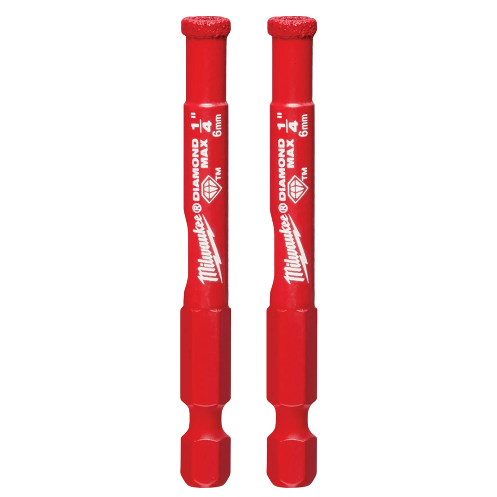 Milwaukee 49-56-0501 DIAMOND MAX 1/4 Diamond Grit Hole Saw Bit Set - 2 pk