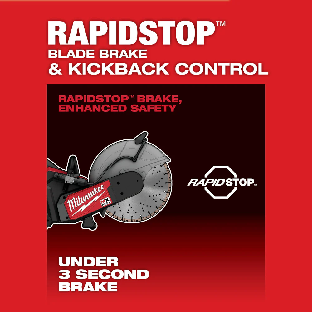 Milwaukee MXF315-2XC MX FUEL 14 Cut-Off Saw w/ RAPIDSTOP Brake Kit
