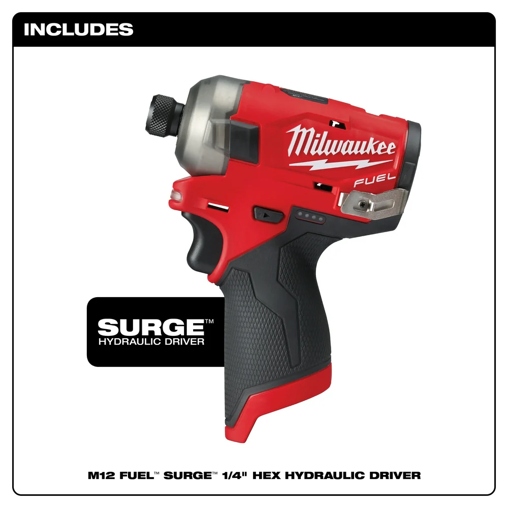 Milwaukee 2551-80 M12 FUEL SURGE 1/4 Hex Hydraulic Driver - Bare Tool - Recon