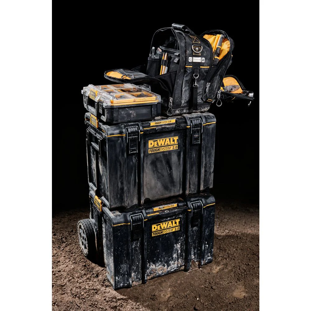 DeWALT DWST08450-KIT4 TOUGHSYSTEM 2.0 Rolling Toolbox w/ 24-Pocket Tool Bag