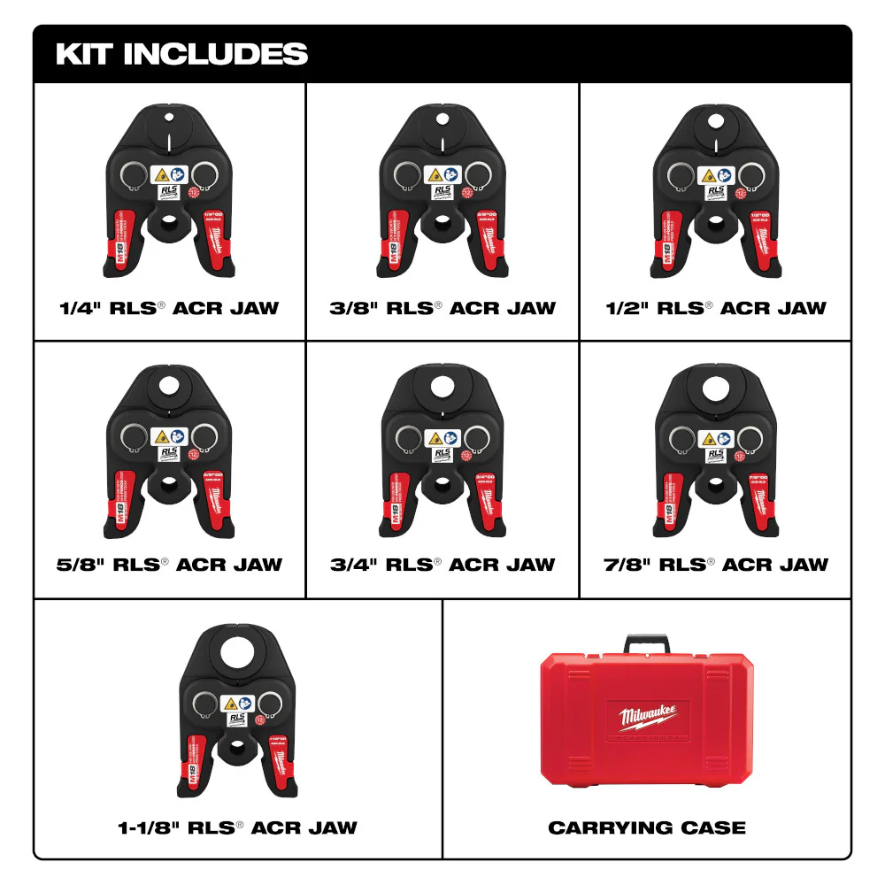 Milwaukee 49-16-2662R 1/4-1-1/8 RLS Press Jaw Kit for M18 Press Tools
