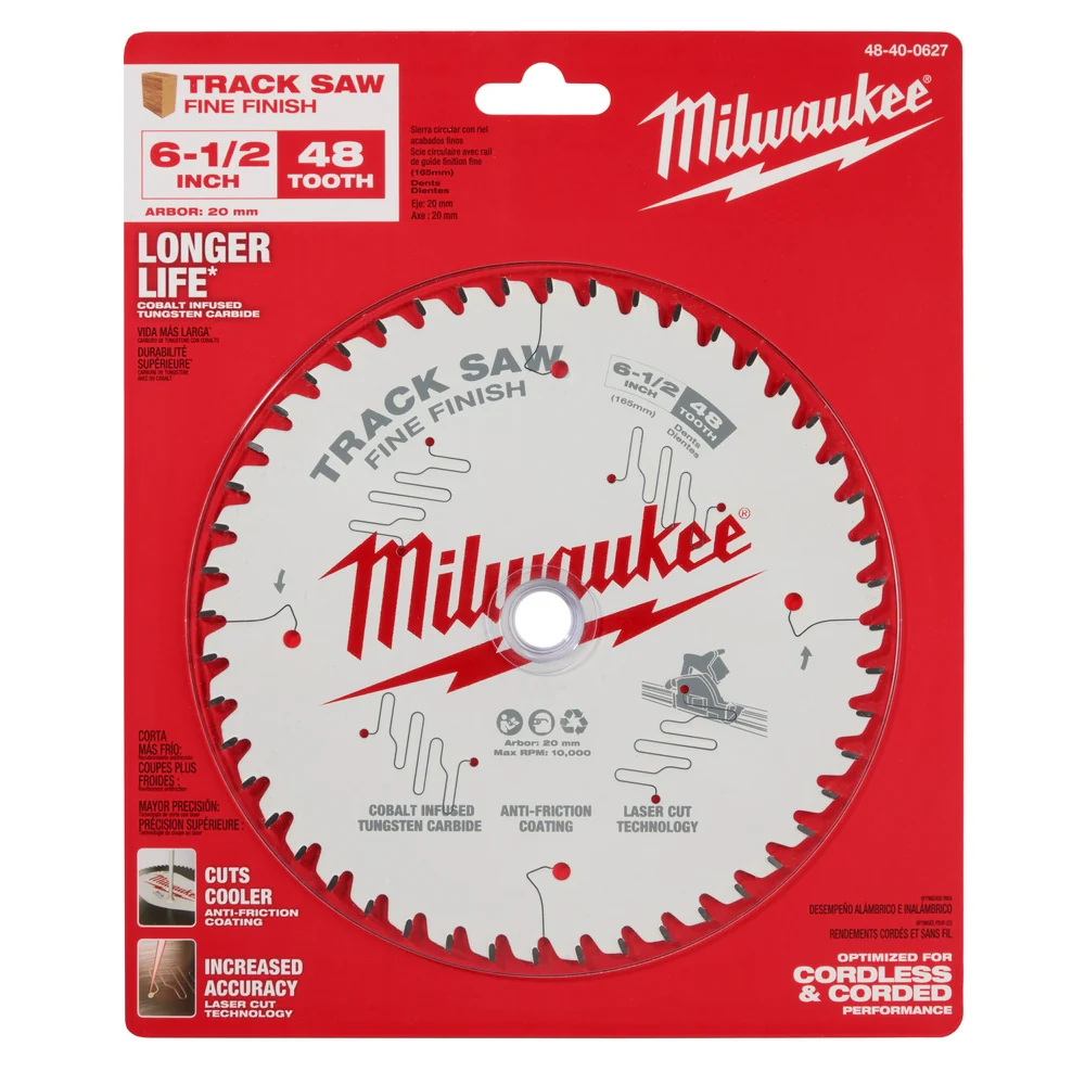 Milwaukee 48-40-0627 6-1/2 48T Anti Friction Fine Finish Track Saw Blade