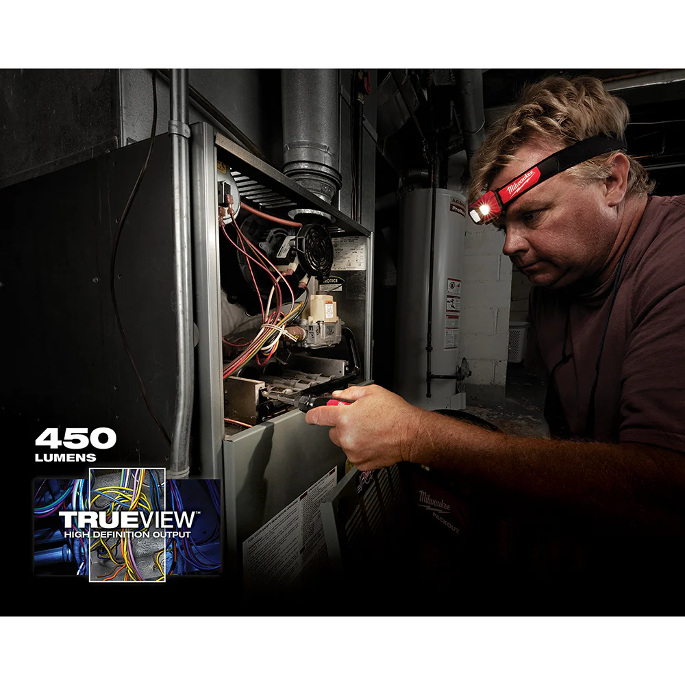 Milwaukee 2104 Spot/Flood 450-Lumens Battery Powered Adjustable Headlamp