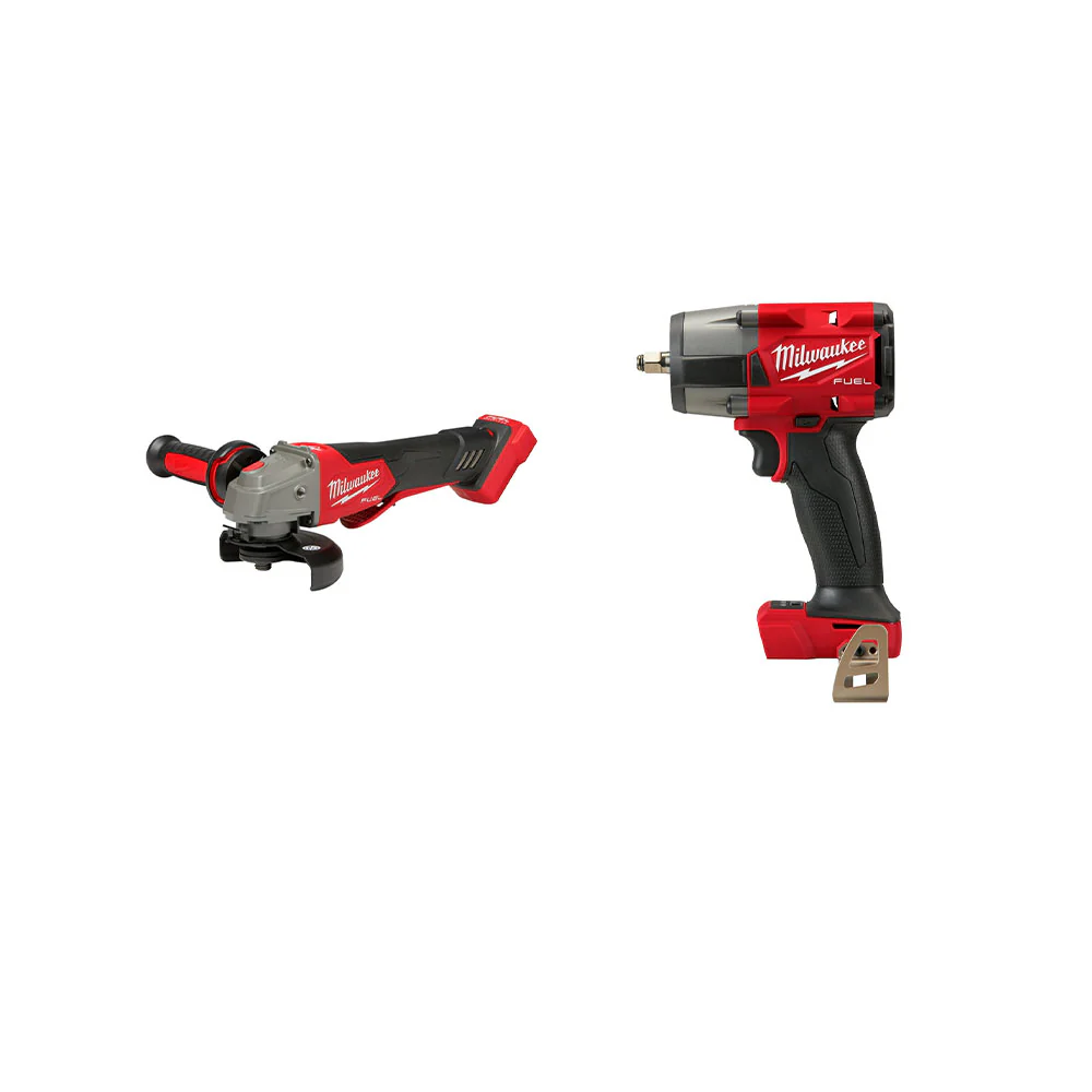 Milwaukee 2960-20GR2 M18 FUEL 18V 3/8 Li-Ion Impact Wrench w/ 4-1/2-5 Grinder