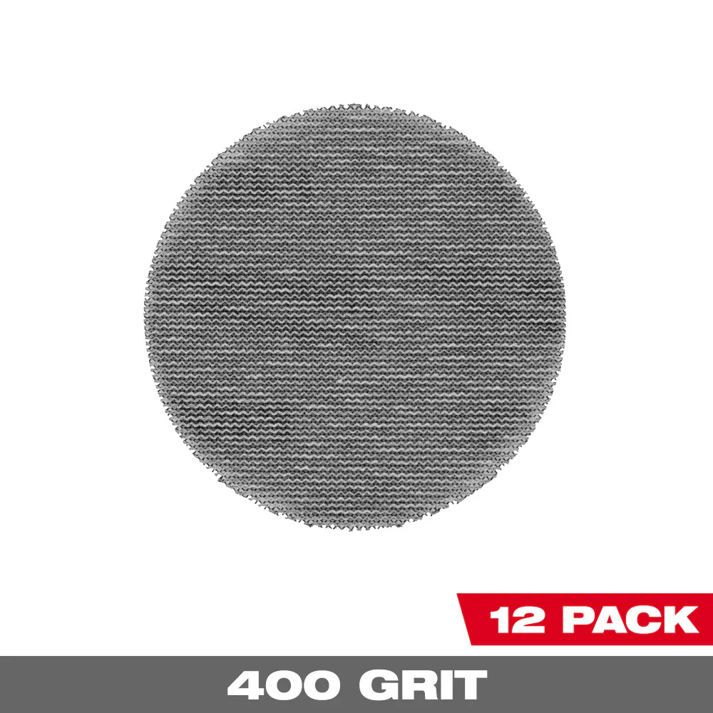 Milwaukee 48-80-6400 3 400 Grit Mesh Sanding Discs with POWERGRID � 12 pk