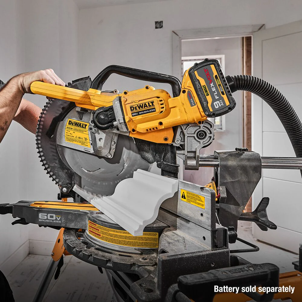 DeWalt DCS781B 60V 12 Cordless Double Bevel Sliding Miter Saw - Bare Tool