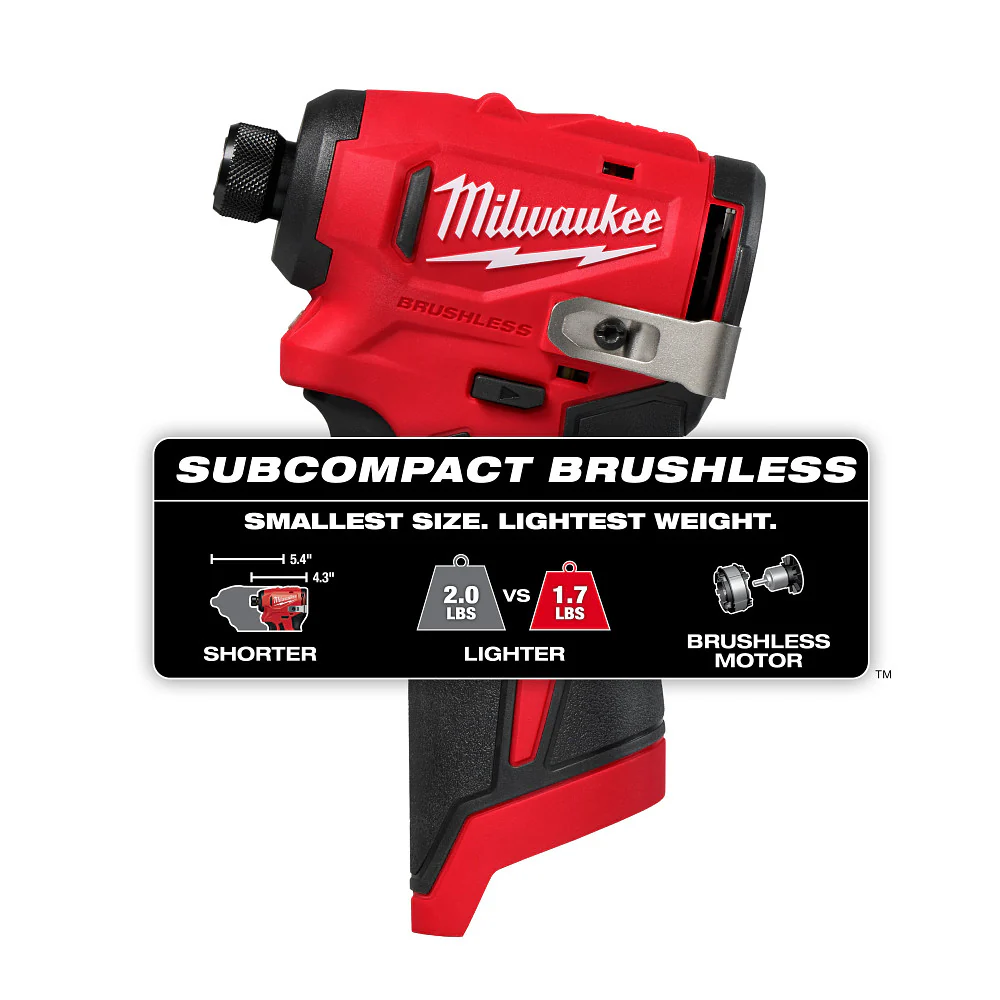 Milwaukee 3450-20 M12 12V 1/4 Subcompact Brushless Hex Impact Driver -Bare Tool