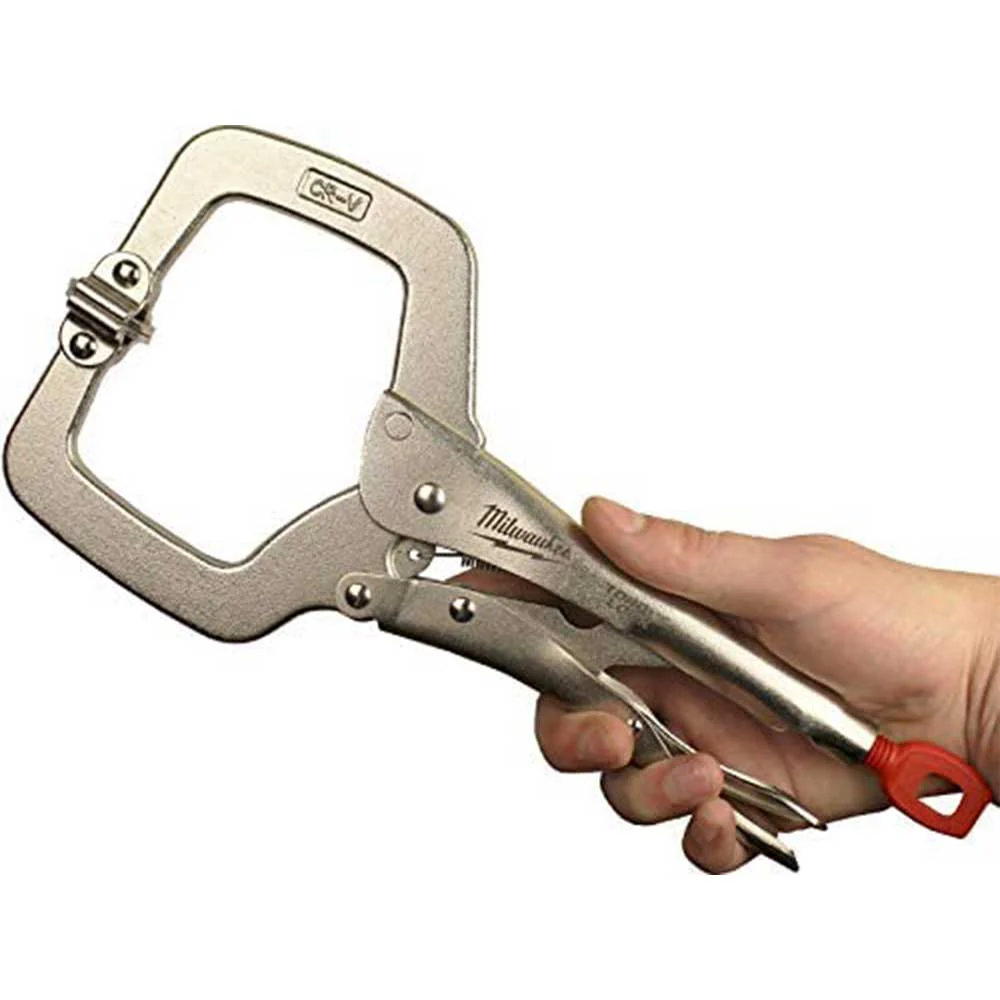 Milwaukee 48-22-3521 11 Torque-Lock Locking C-Clamp Swivel Jaw Pliers