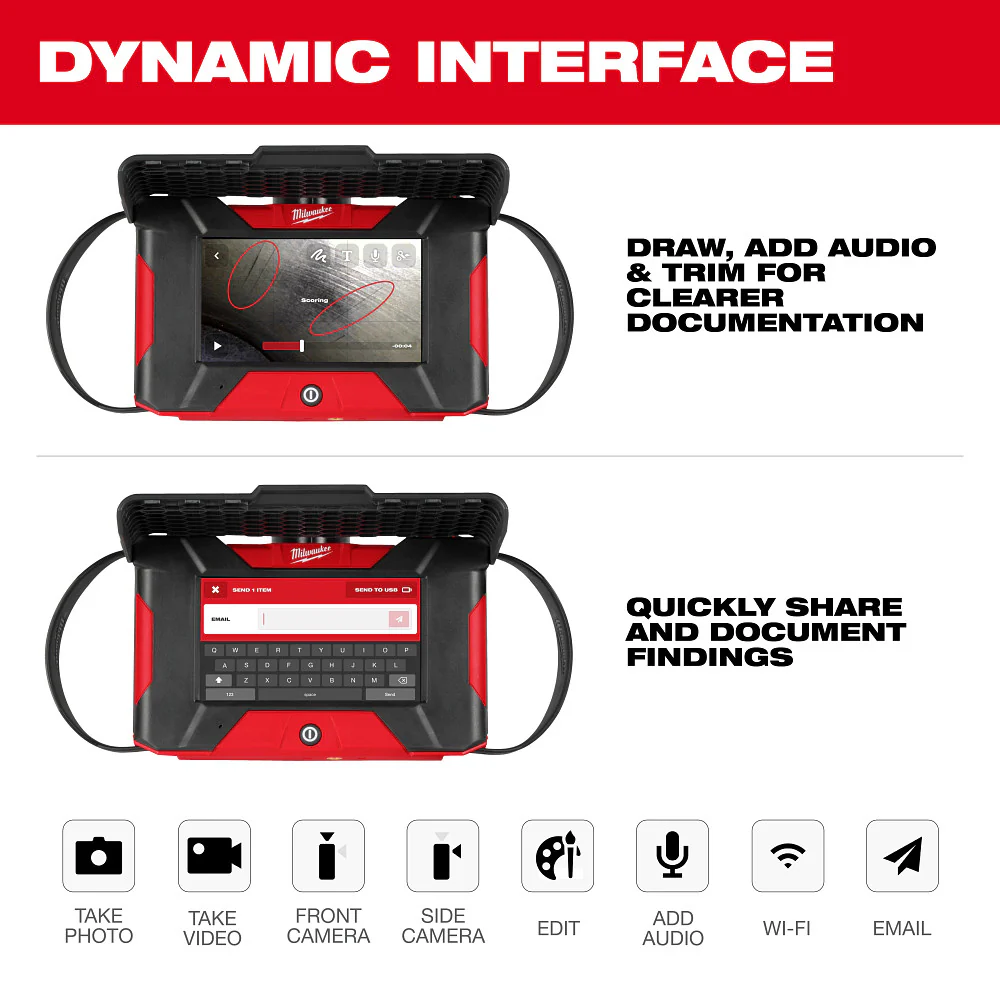 Milwaukee 3151-21 M12 12V Auto Shop Borescope w/ Wi-Fi File Sharing Technology