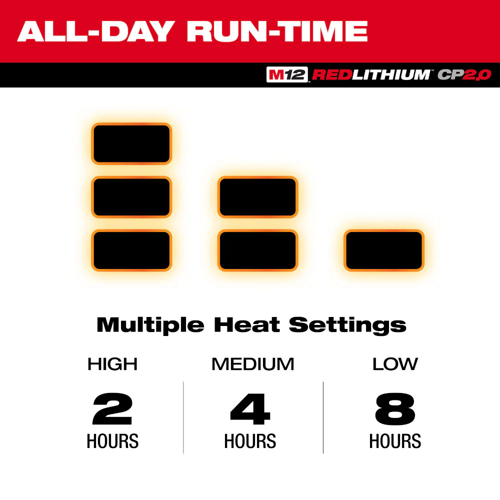 Milwaukee M300G-21L M12 12V Durable Li-Ion Heated AXIS Vest