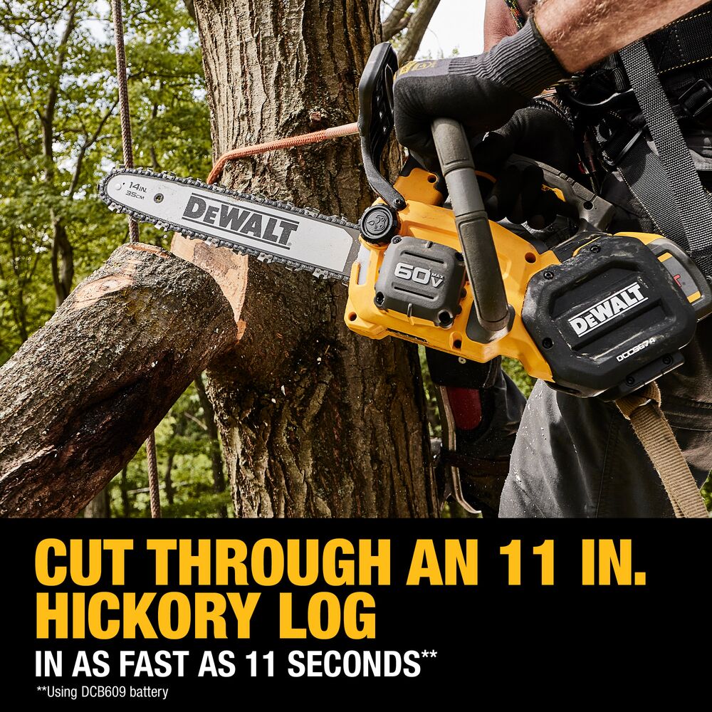 DeWALT DCCS674X2 60V MAX 14 Cordless Brushless Top Handle Chainsaw Kit