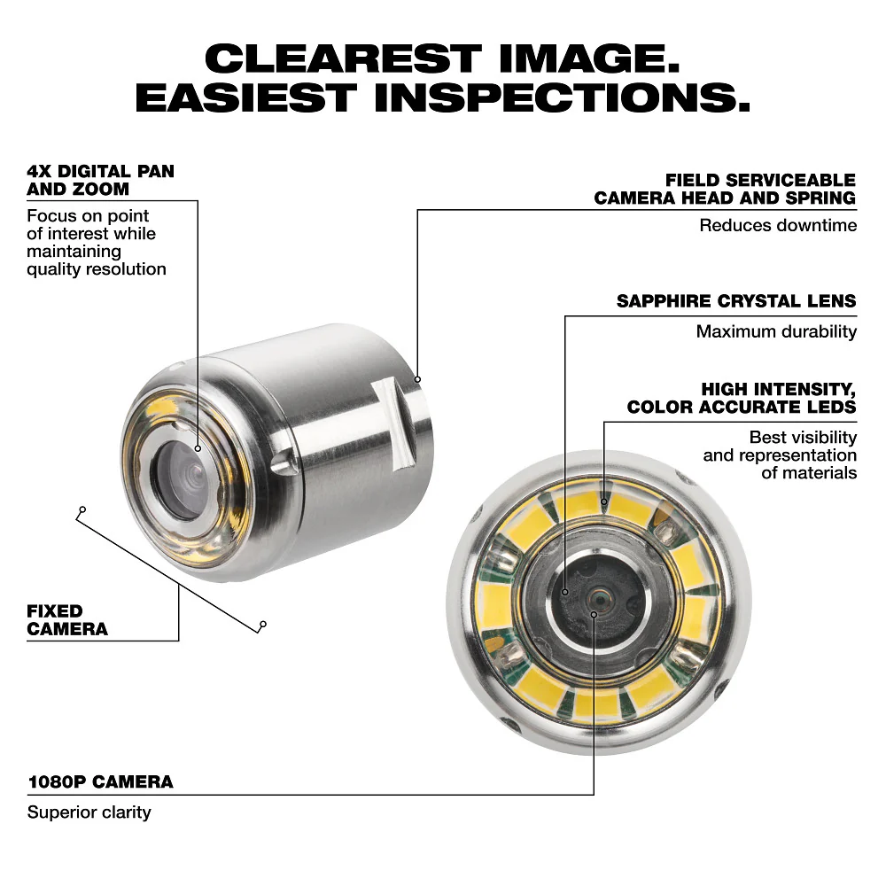 Milwaukee 48-53-3323 16mm Replacement Camera Head Kit for M12 65' Camera
