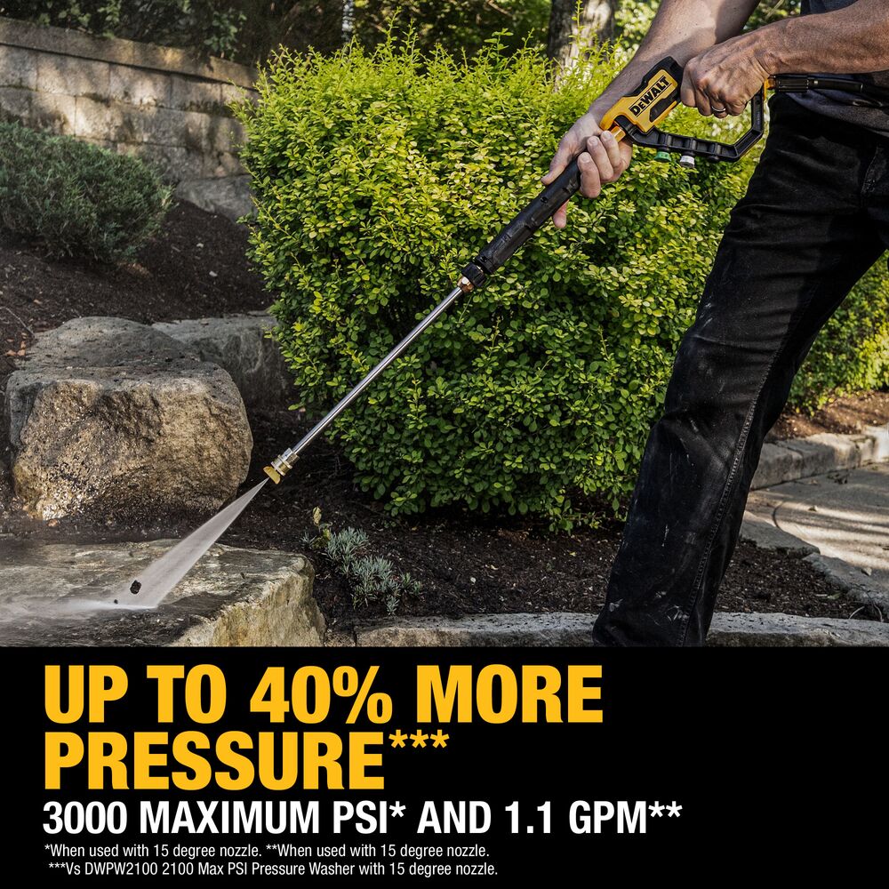 DeWALT DWPW3000 3000 MAX PSI 1.1 GPM 15 AMP Brushless Jobsite Pressure Washer