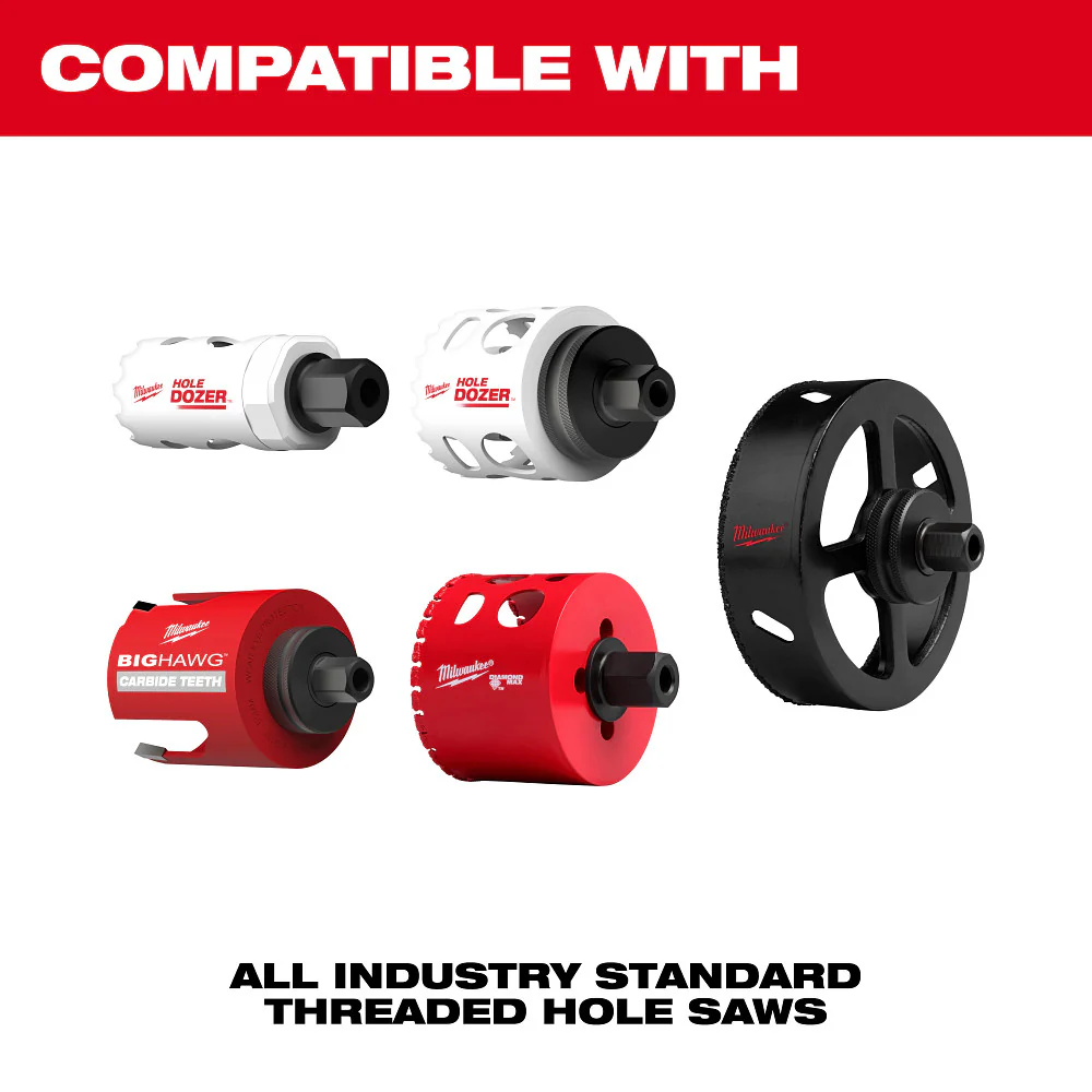 Milwaukee 49-56-7545 3/8 QUIK-LOK Arbor Set Durable Threaded Attachment - 5PC