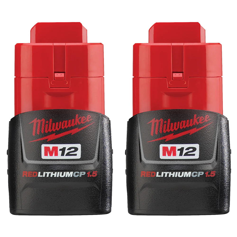 Milwaukee 48-11-2411 M12 12V 1.5Ah REDLITHIUM Compact Battery - 2pk