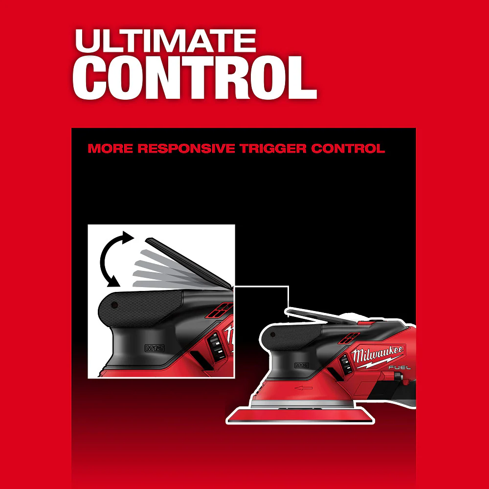 Milwaukee 2585-22CX M12 FUEL 12V 6 Random Orbital Sander Kit (3/16)