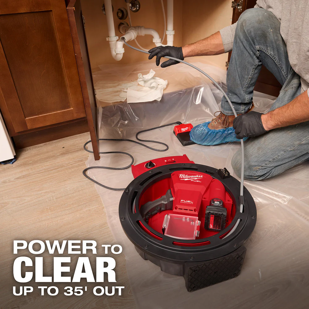 Milwaukee 2519-21 M12 FUEL 12V High Speed Chain Snake for 1-1/4-2 Pipes