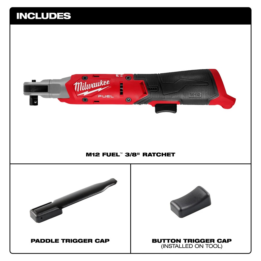 Milwaukee 3053-20 M12 FUEL 12V 3/8 Cordless Li-Ion Ratchet - Bare Tool