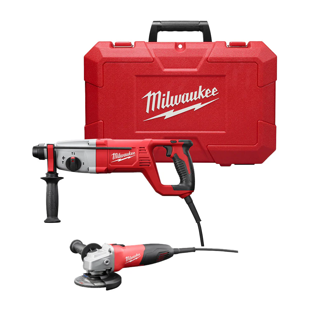 Milwaukee 5262-21GR 1 Corded SDS Plus Rotary Hammer Kit w/ Grinder