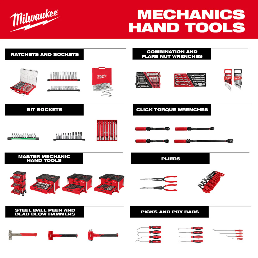 Milwaukee 48-22-9535 1/4 - 3/8 Drive Tamper Proof TORX Bit Socket Set - 13 PC