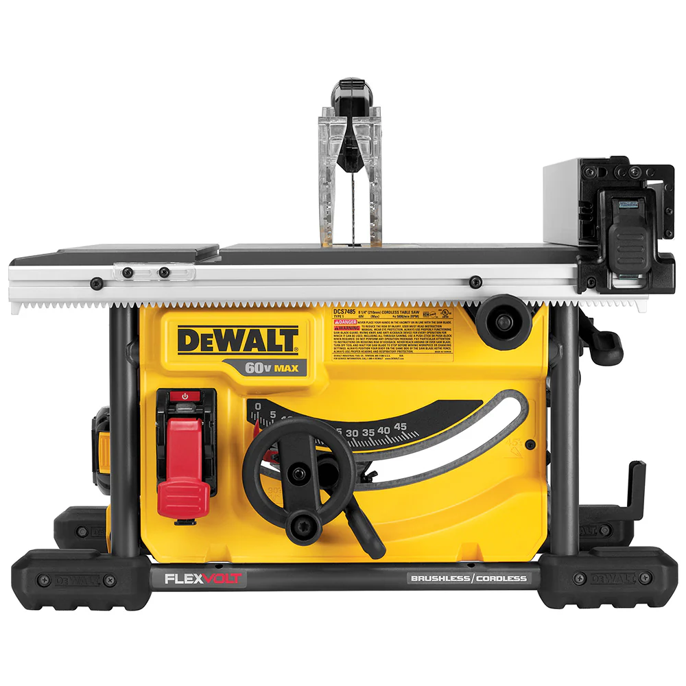 DeWALT DCS7485T1 60V FLEXVOLT 8-1/4-Inch Adjustable Table Saw Kit