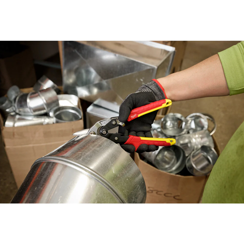 Milwaukee 48-22-4569 Durable Bulldog Aviation Snips w/ Color Coded Handles