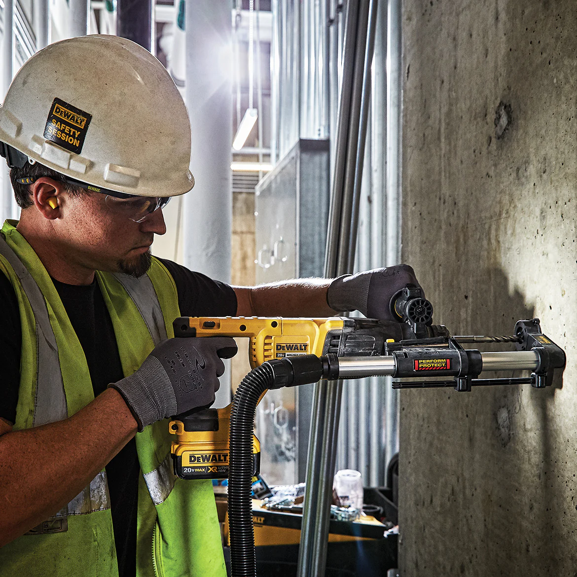 DeWALT DCH133B-KIT 20V Cordless Rotary Hammer w/ 4.5 - 5 MAX Grinder