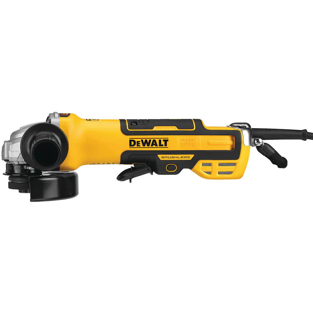 DeWALT DWE43214N 1800W 5 Brushless Paddle Switch Small Angle Grinder Kick Break