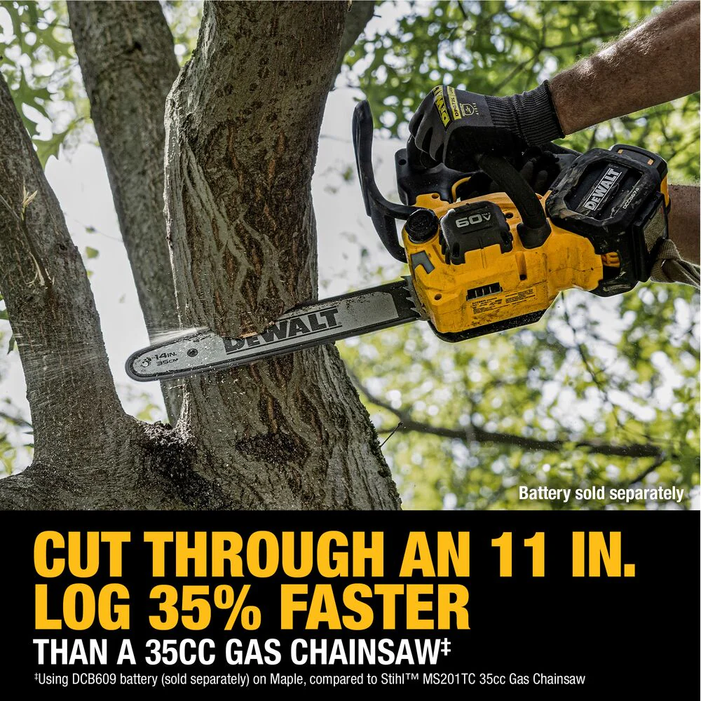 DeWALT DCCS674B 60V MAX 14 Cordless Brushless Top Handle Chainsaw - Bare Tool