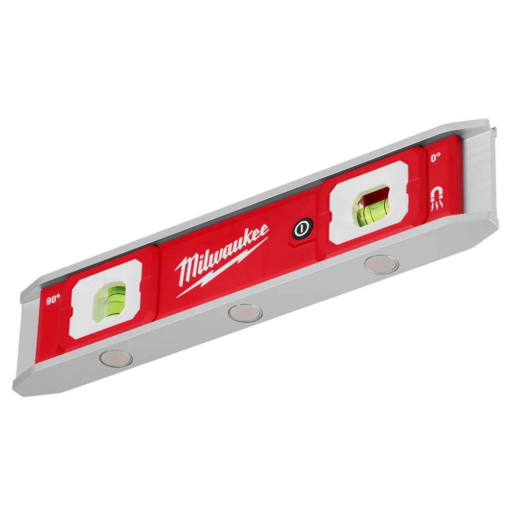 Milwaukee 48-22-5105 9 Durable High Contrast Torpedo Level w/ Lighted Vials