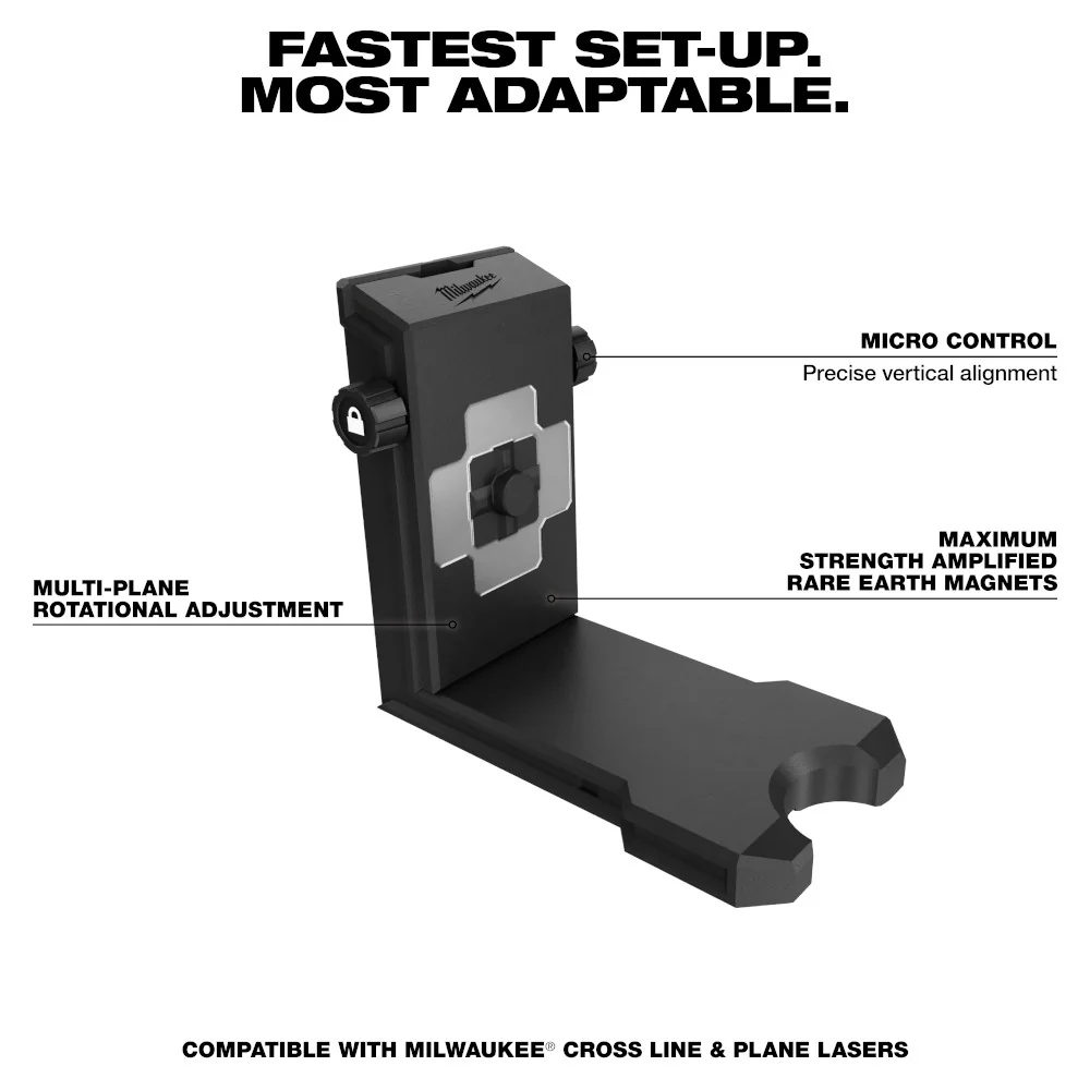 Milwaukee 48-35-1311 360 Degreee Bracket for Cross Line/Plane Lasers Accessory