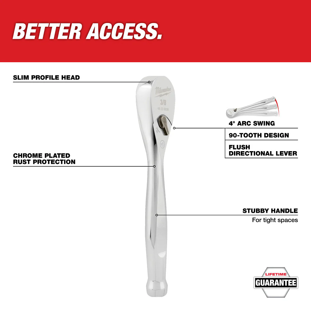 Milwaukee 48-22-9490 Metric/SAE Ratchet/Socket Set in PACKOUT Trays - 242PC