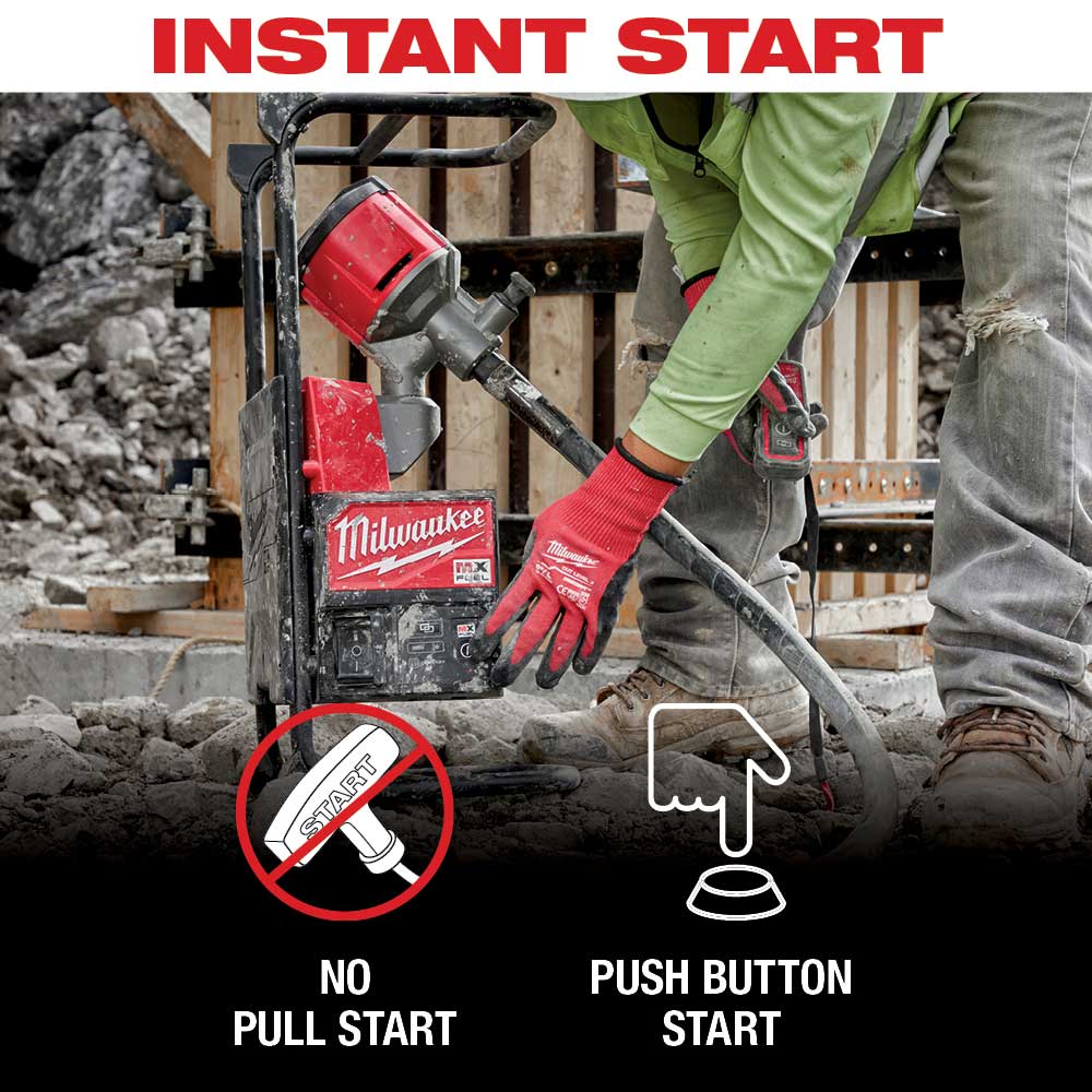 Milwaukee MXF371-82XC MX FUEL Li-Ion Backpack Concrete Vibrator Kit - Recon