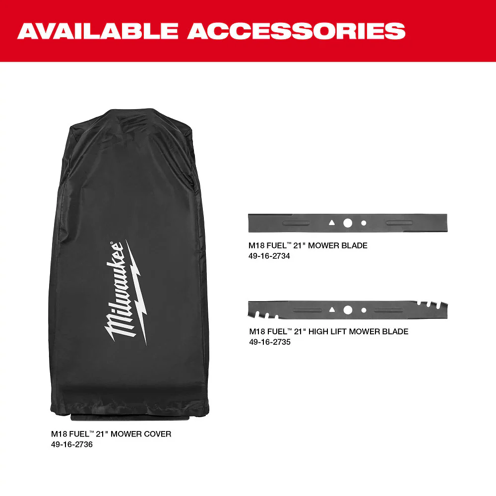 Milwaukee 2823-20 M18 FUEL 18V 21 Self-Propelled Dual Battery Mower - Bare Tool