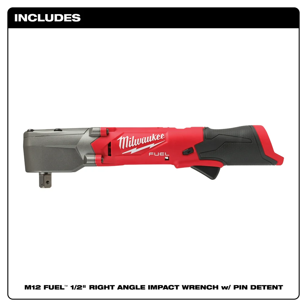 Milwaukee 2565P-20 M12 FUEL 12V 1/2 Li-Ion Right Angle Impact Wrench-Bare Tool